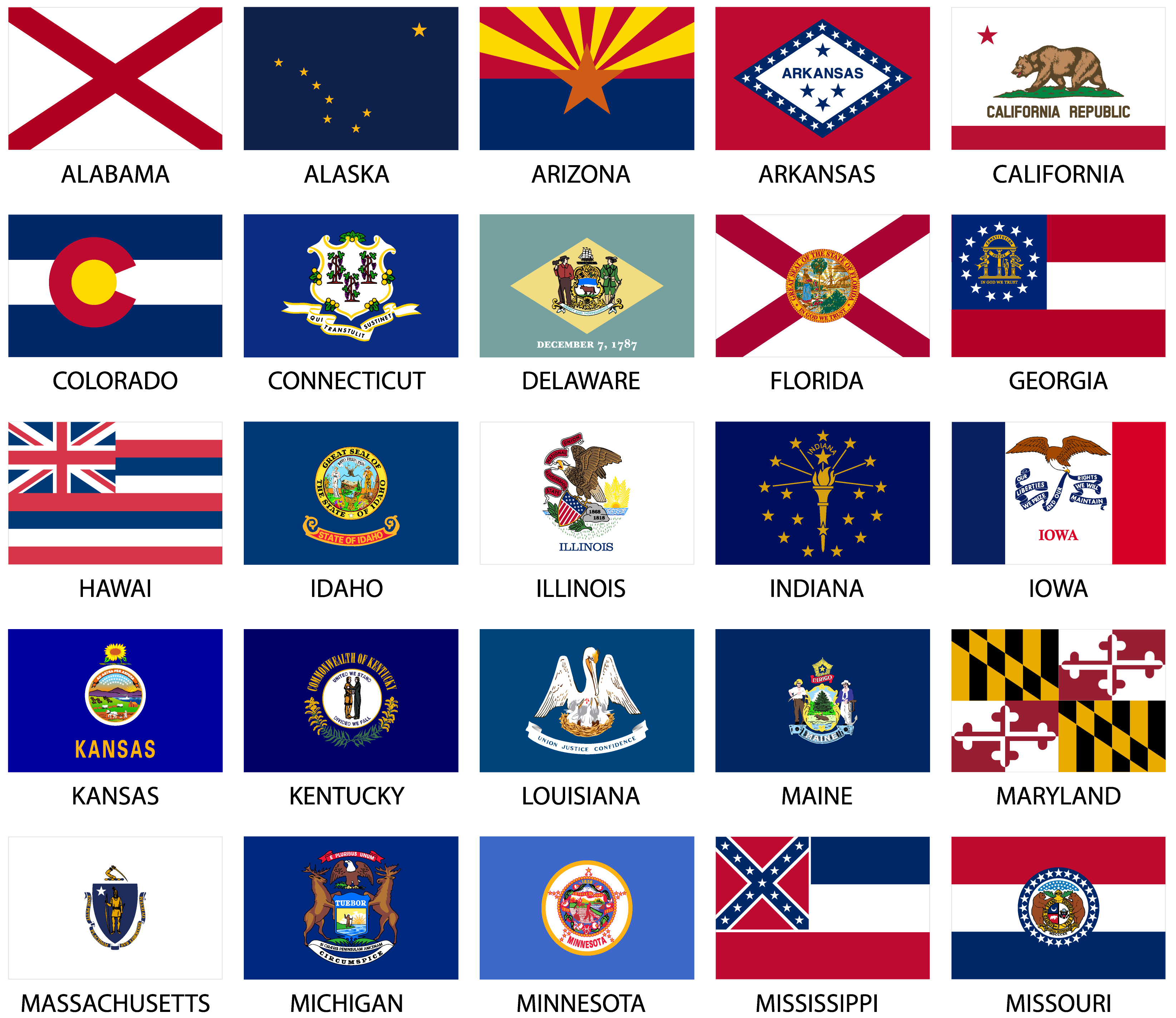 State Nylon Flags 111